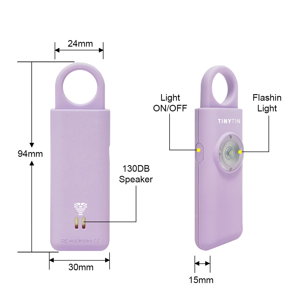 TinyTin - Bright Lavender - Alarma de seguridad personal