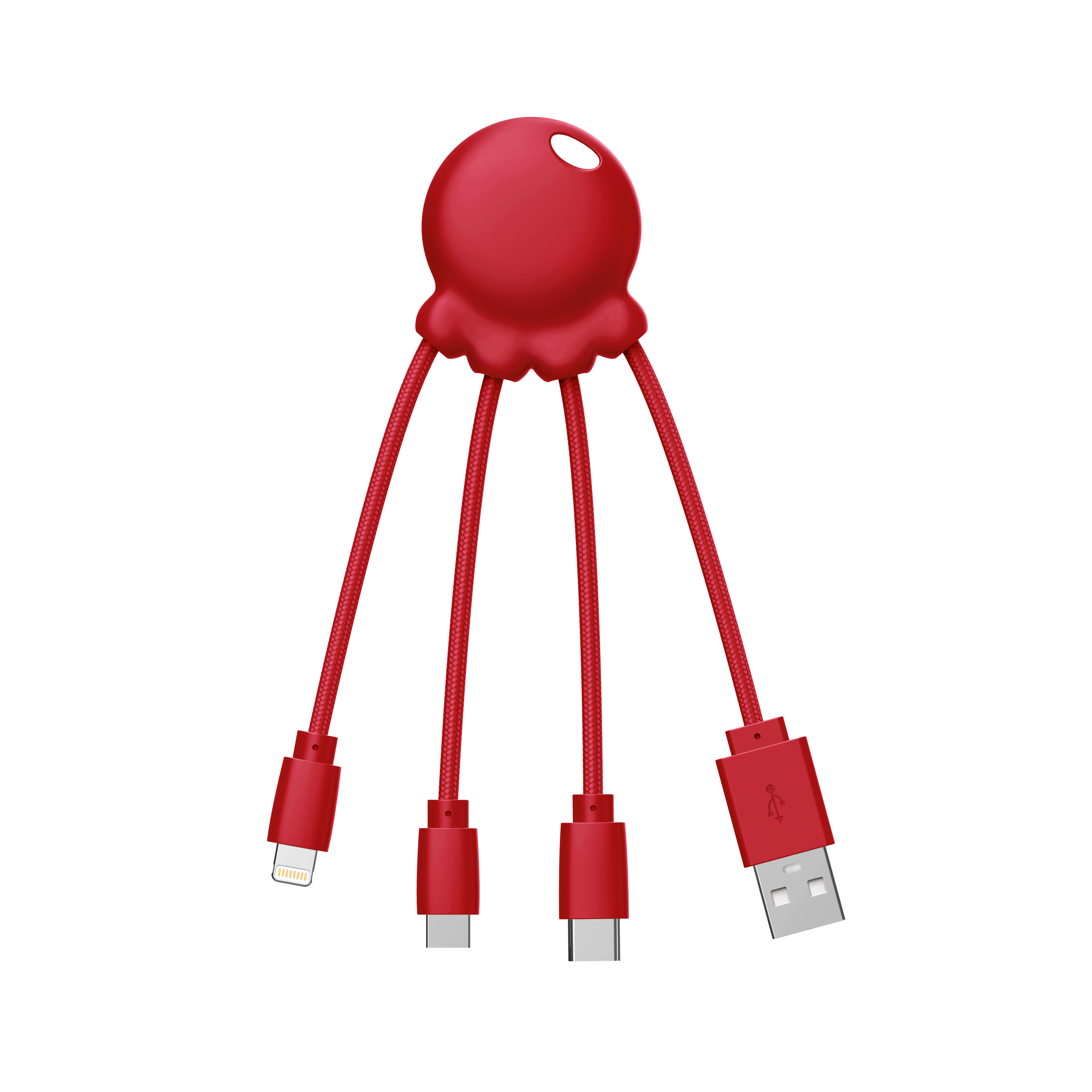 Xoopar - 🔌OCTOPUS Recycled - Multi kabel Rood🔌